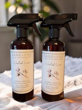 Sand + Fog NWT Qty of 2 Washed Linen Fabric Spray and Odor Neutralizer 11.5 OZ